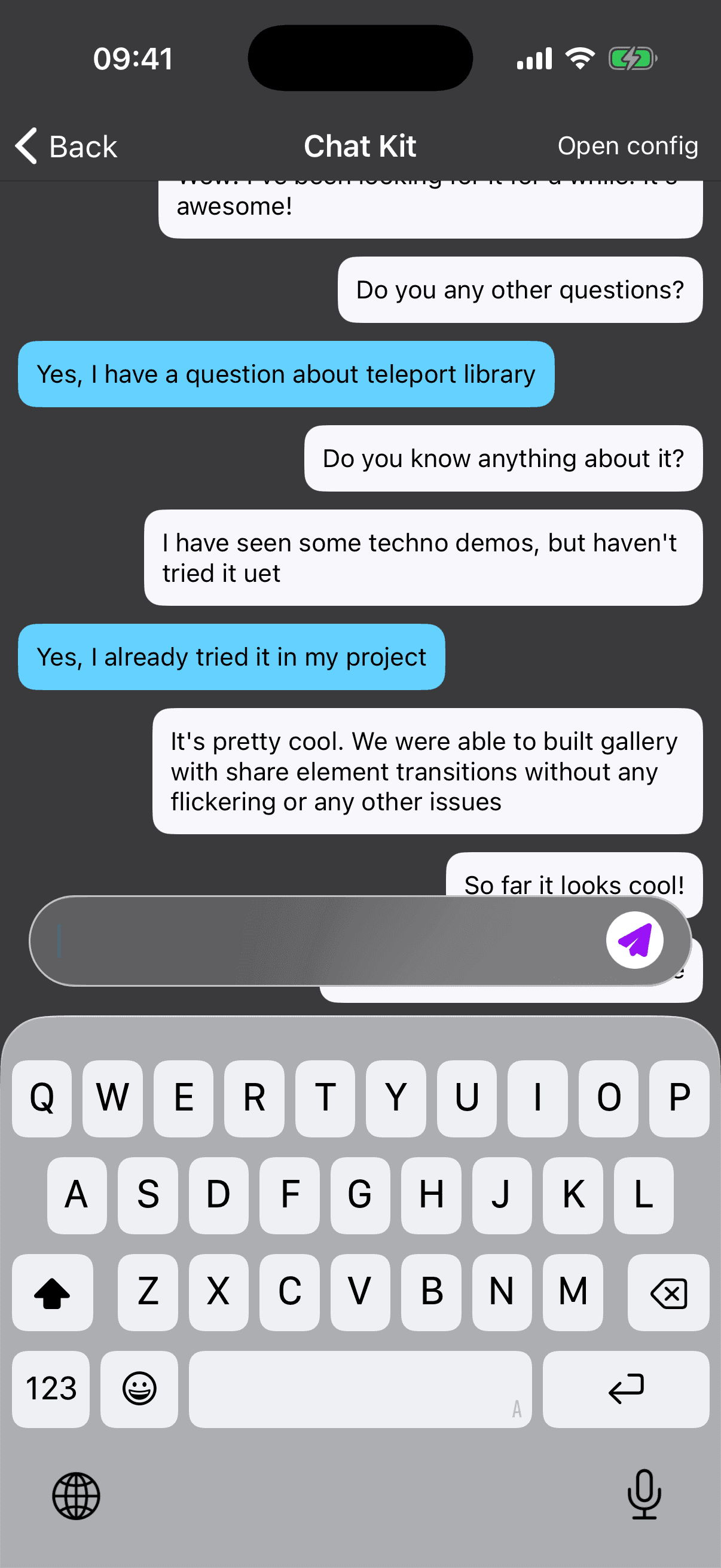 Keyboard with opaque background rendered behind it